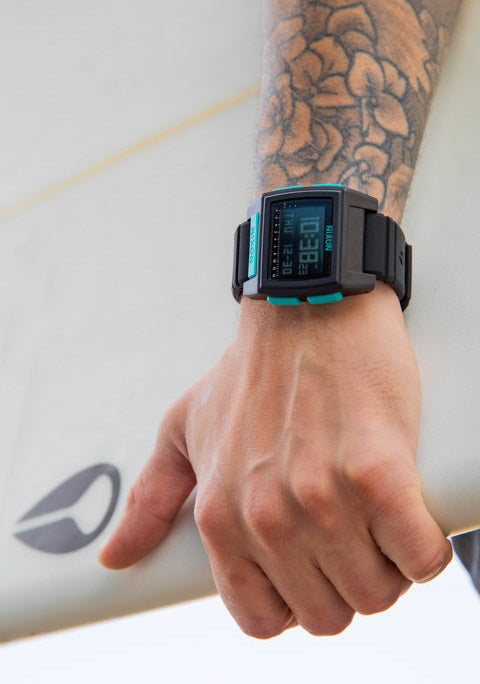 Base Tide Pro Watch All Black Blue Digital Nixon US