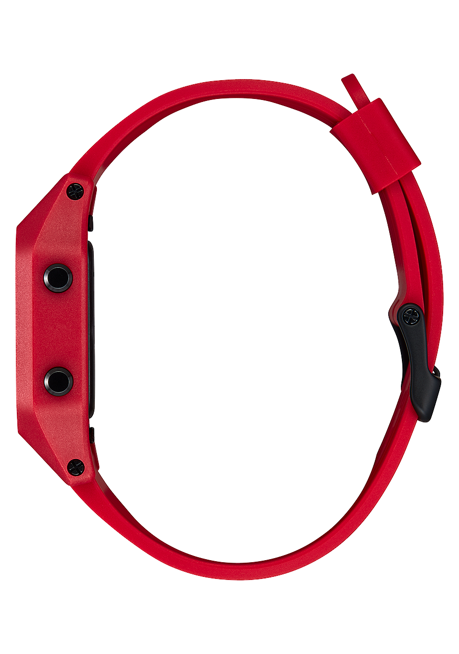 Staple Watch Red Low Profile Thin Digital Nixon US