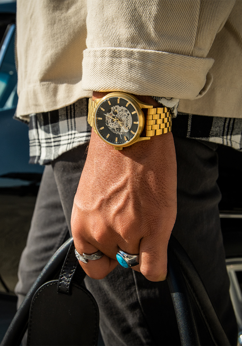 Spectra Watch Black Gold Automatic – Nixon US