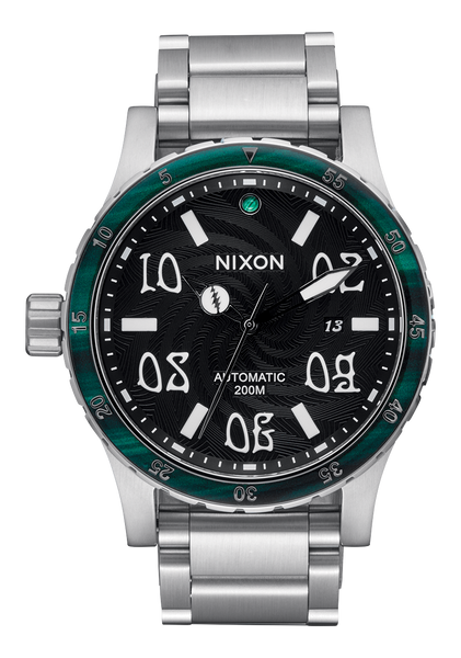 Grateful Dead Diplomatic Watch | Silver / Black / Green | Swiss