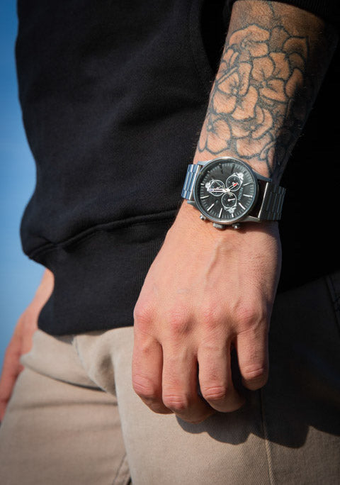 Grateful Dead Sentry Chrono Watch | Silver / Black | Men's