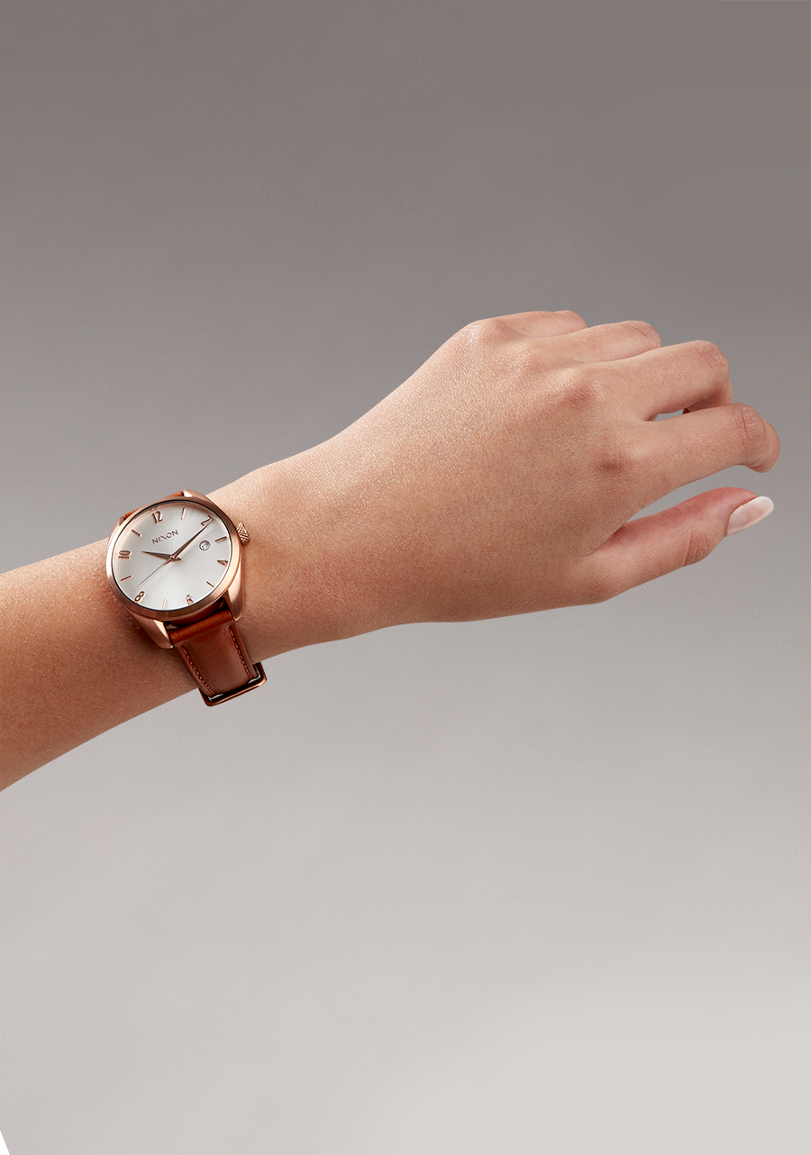 Thalia Watch Rose Gold White Leather Women's – Nixon US