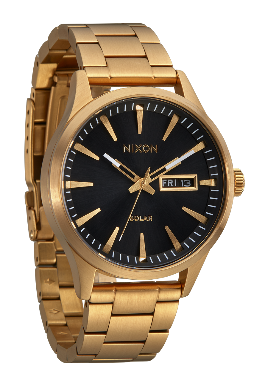 Nixon sentry black gold best sale
