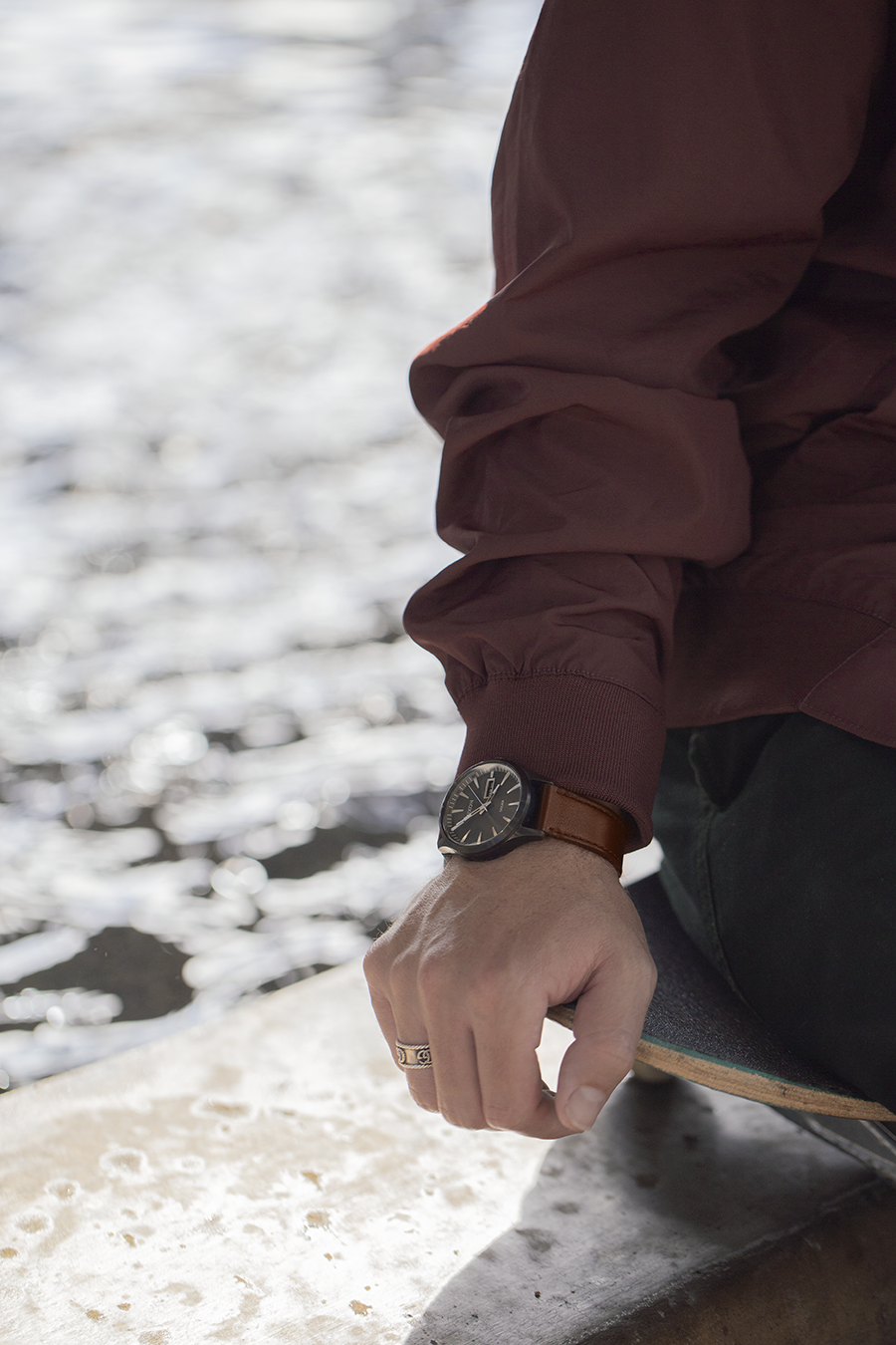 Sentry Solar Leather Watch | Gunmetal | Solar-Powered – Nixon US