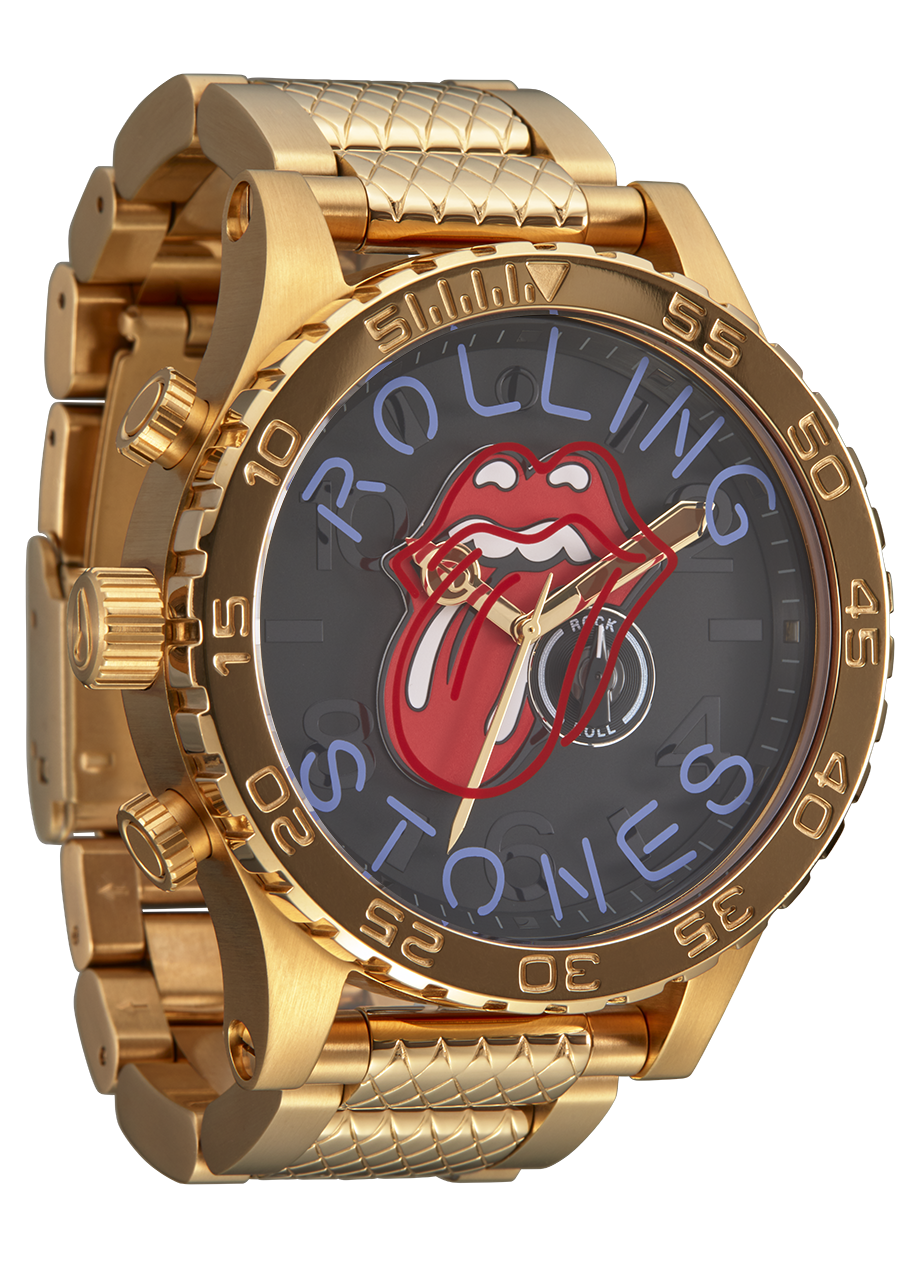 Rolling Stones 51-30 Watch | Gold / Black | Men's Stainless Steel Rolling Stones 51-30 Watch | Gold / Black | Men's Stainless Steel