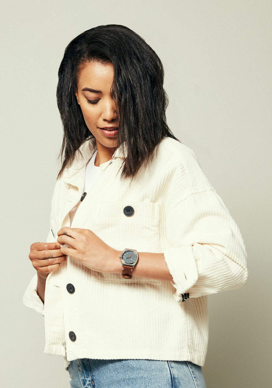 Time Teller Leather Watch | Light Gunmetal / Basalt / Sienna Time Teller Leather Watch | Light Gunmetal / Basalt / Sienna