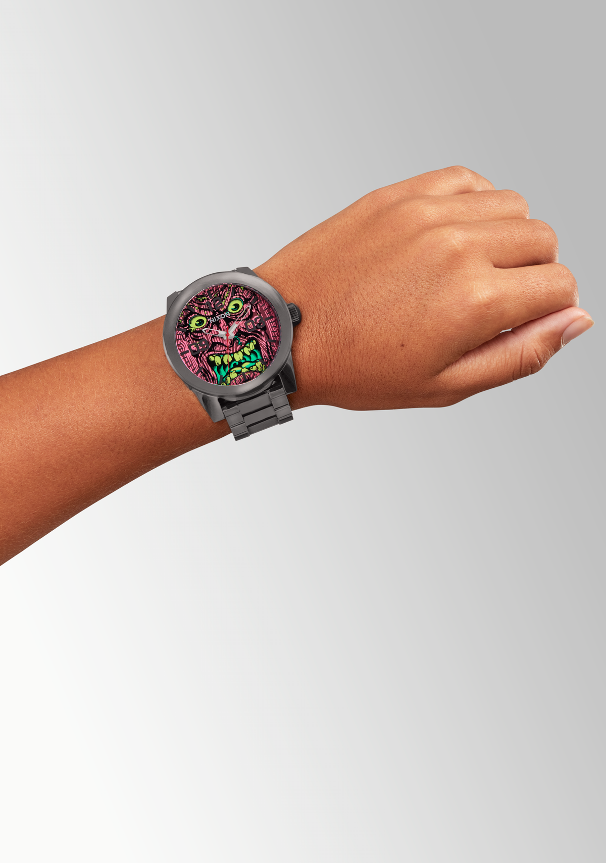 Santa Cruz Corporal Stainless Steel Watch | Gunmetal / Pink Santa Cruz Corporal Stainless Steel Watch | Gunmetal / Pink