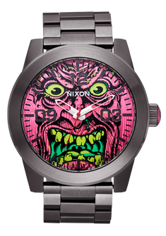 Santa Cruz Corporal Stainless Steel Watch | Gunmetal / Pink Santa Cruz Corporal Stainless Steel Watch | Gunmetal / Pink
