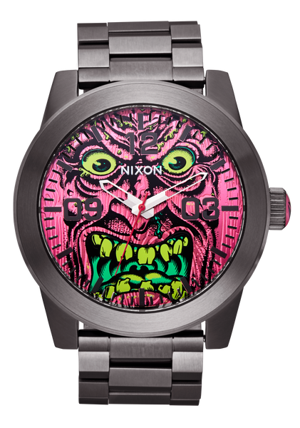 Santa Cruz Corporal Stainless Steel Watch | Gunmetal / Pink