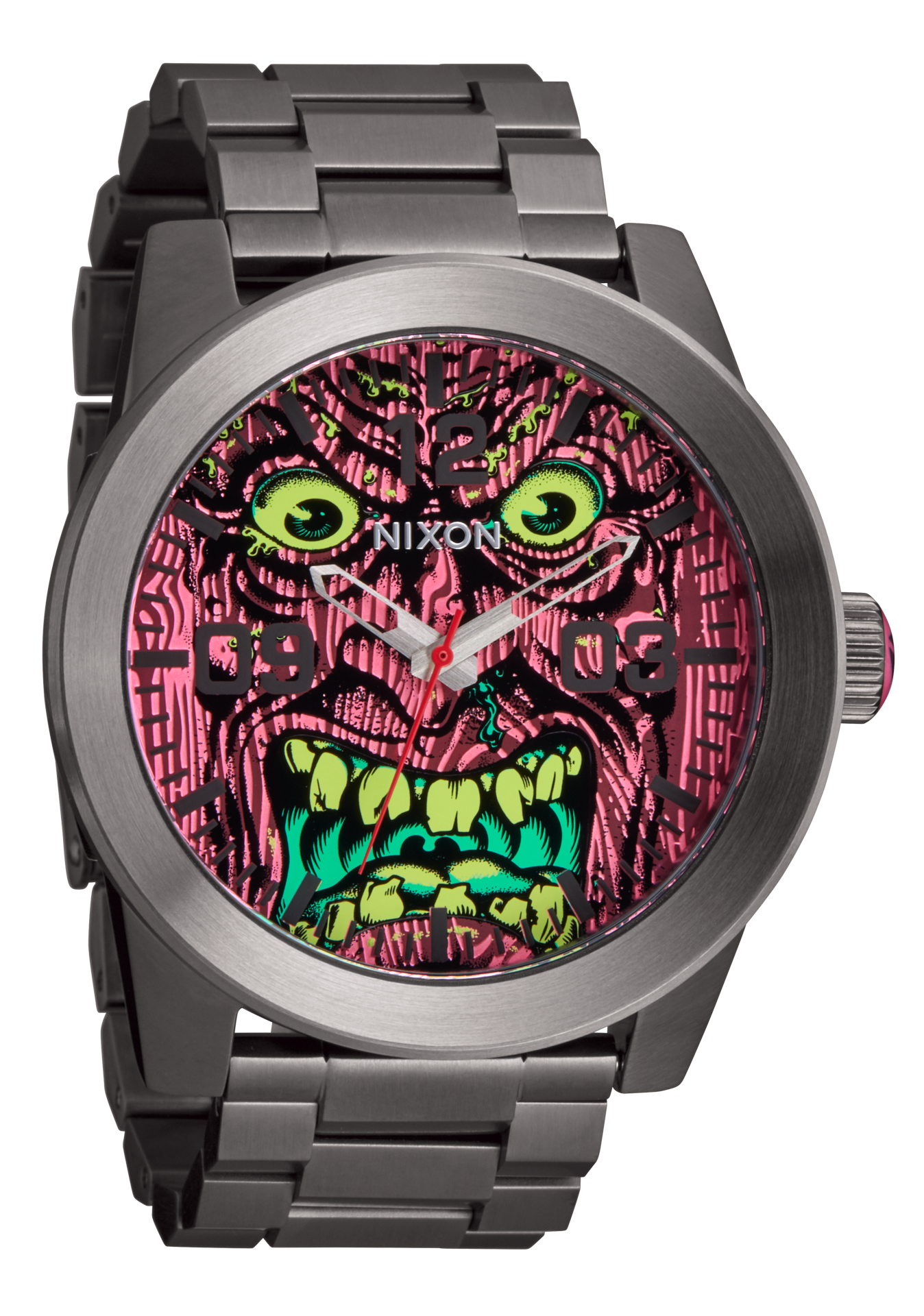 Santa Cruz Corporal Stainless Steel Watch | Gunmetal / Pink Santa Cruz Corporal Stainless Steel Watch | Gunmetal / Pink