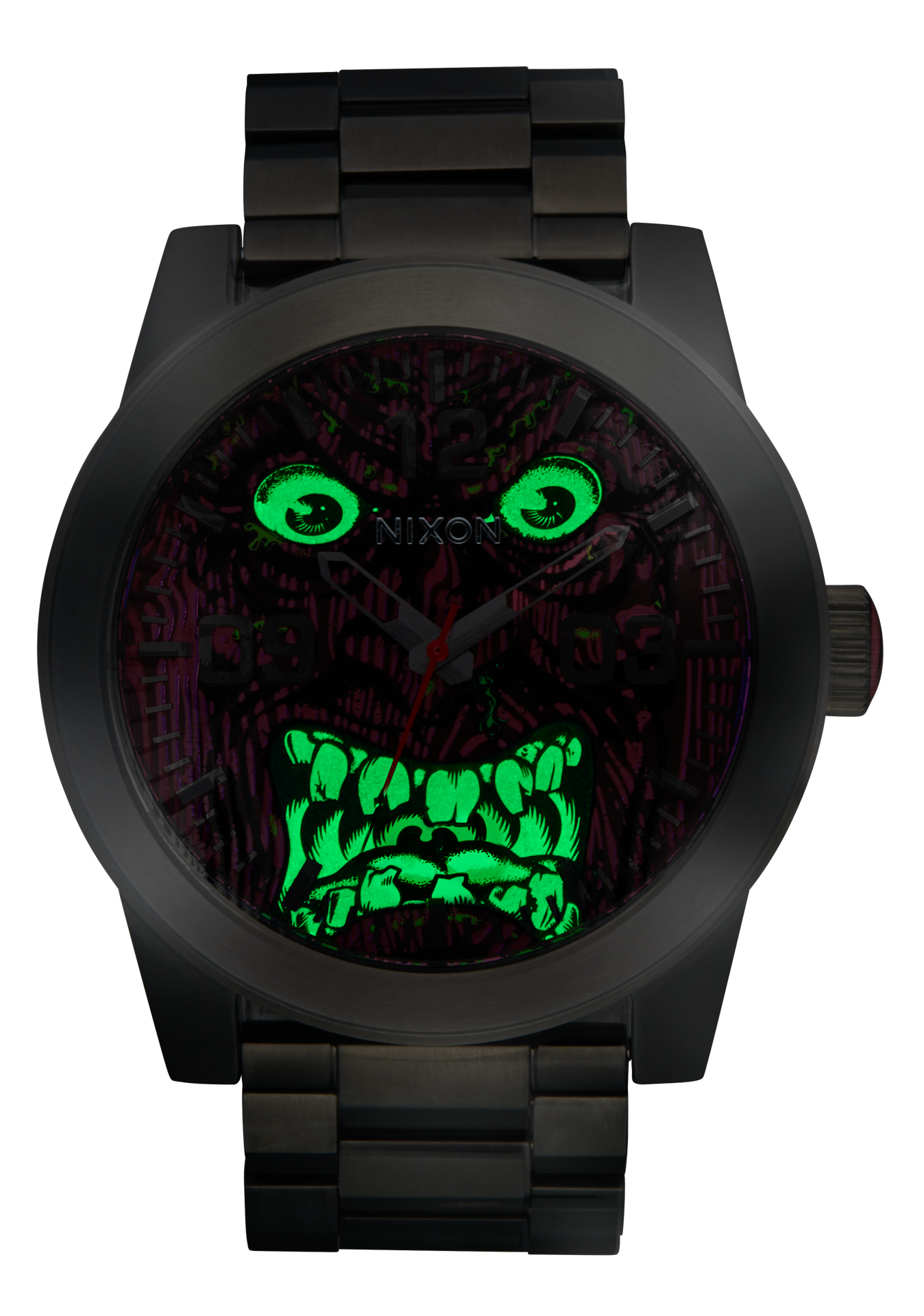 Santa Cruz Corporal Stainless Steel Watch | Gunmetal / Pink Santa Cruz Corporal Stainless Steel Watch | Gunmetal / Pink