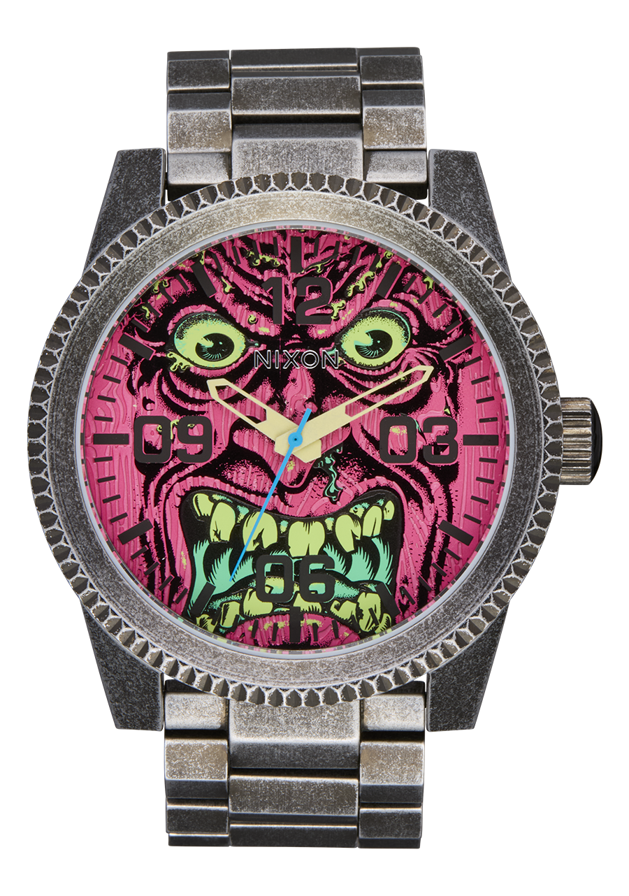 Nixon x Santa Cruz Capsule - Gunmetal / Pink / Roskopp View 2