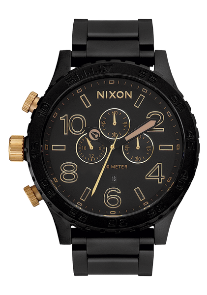 51 30 Chrono Watch Matte Black Gold Men s Stainless Steel Nixon US