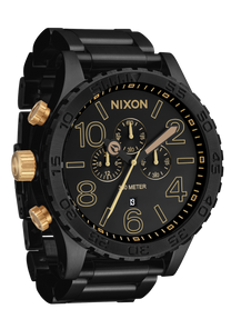 51-30 Chrono Watch | Matte Black / Gold | Men's Stainless 51-30 Chrono Watch | Matte Black / Gold | Men's Stainless