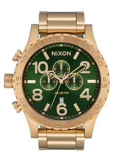 51-30 Chrono Watch | Gold / Green Sunray | Men's Stainless Steel 51-30 Chrono Watch | Gold / Green Sunray | Men's Stainless Steel
