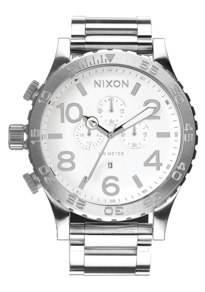 51-30 Chrono Watch | High Polish / White | White Chronograph Watch 51-30 Chrono Watch | High Polish / White | White Chronograph Watch