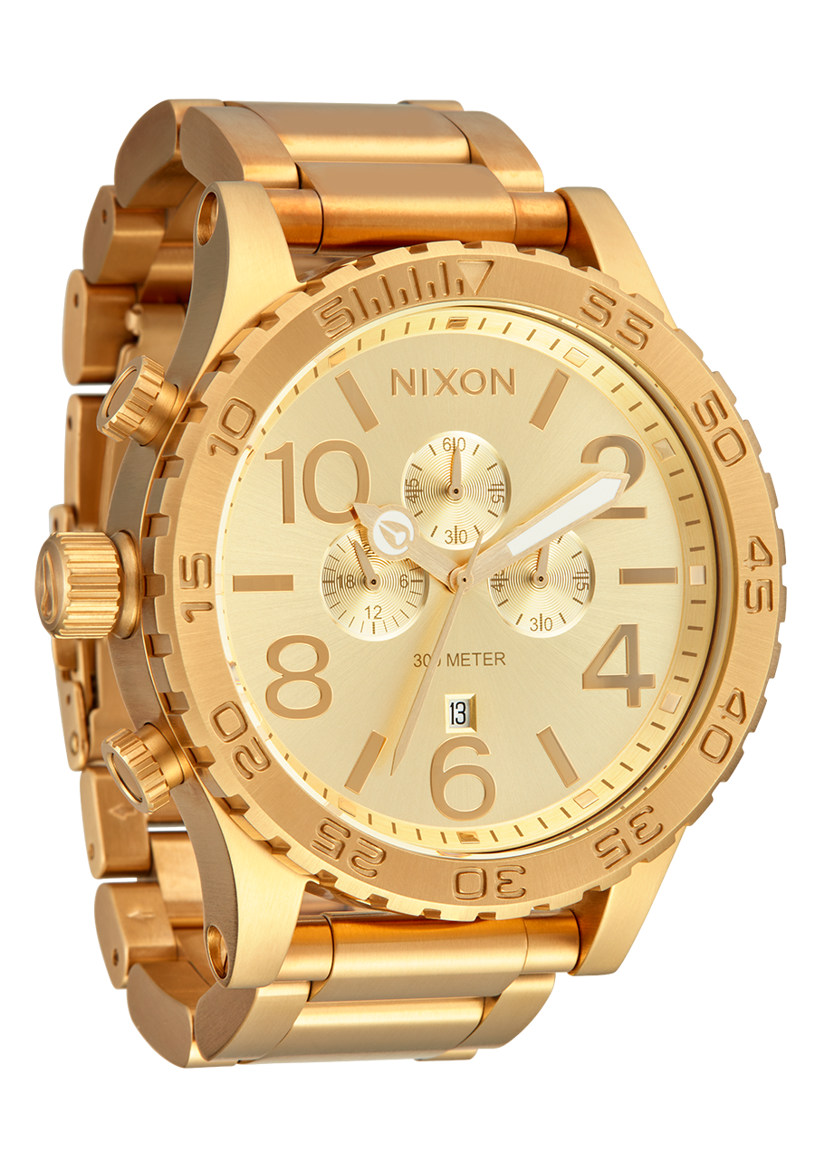 51-30 Chrono Watch | All Gold | Men's Stainless Steel – Nixon US 51-30 Chrono Watch | All Gold | Men's Stainless Steel – Nixon US