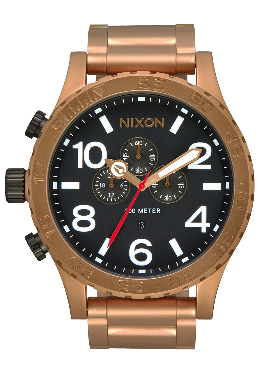51-30 Chrono Watch | Bronze / Black | Men's Stainless Steel – Nixon US 51-30 Chrono Watch | Bronze / Black | Men's Stainless Steel – Nixon US