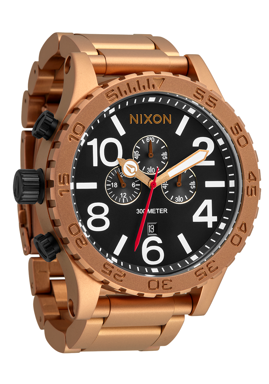 51-30 Chrono Watch | Bronze / Black | Men's Stainless Steel – Nixon US 51-30 Chrono Watch | Bronze / Black | Men's Stainless Steel – Nixon US