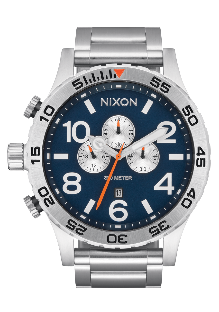 NIXON ニクソン 51-30 CHRONO メンズ Silver-Blue - 腕時計