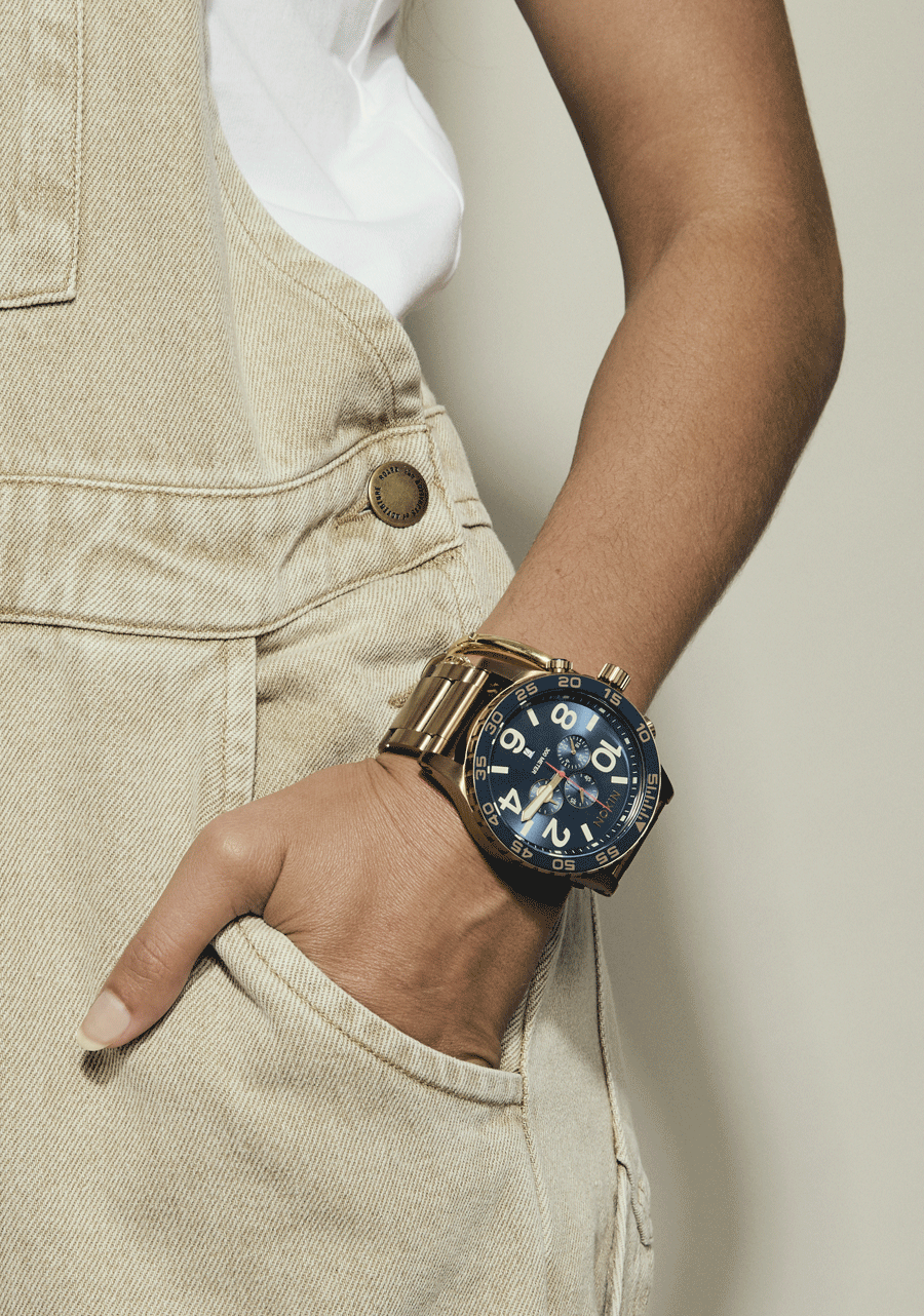 51-30 Chrono Watch | Desert Gold / Arles Blue | Men's Stainless 51-30 Chrono Watch | Desert Gold / Arles Blue | Men's Stainless