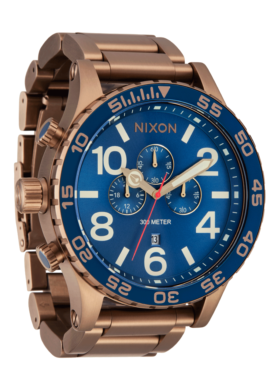 51-30 Chrono Watch | Desert Gold / Arles Blue | Men's Stainless 51-30 Chrono Watch | Desert Gold / Arles Blue | Men's Stainless