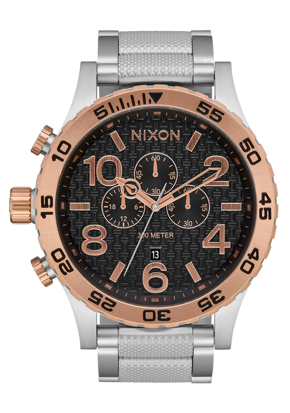 51-30 Chrono Watch | Silver / Rose Gold / Black | Men's Stainless