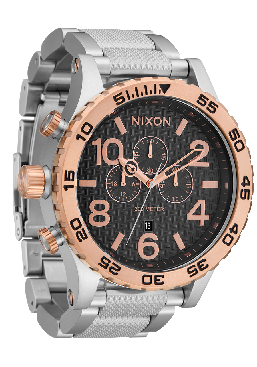 51-30 Chrono Watch | Silver / Rose Gold / Black | Men's Stainless 51-30 Chrono Watch | Silver / Rose Gold / Black | Men's Stainless