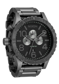 51-30 Chrono Watch | All Gunmetal | Men's Stainless Steel – Nixon US 51-30 Chrono Watch | All Gunmetal | Men's Stainless Steel – Nixon US