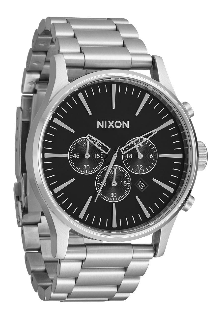 Sentry Chrono Watch | Black | Men's Stainless Steel – Nixon US Sentry Chrono Watch | Black | Men's Stainless Steel – Nixon US