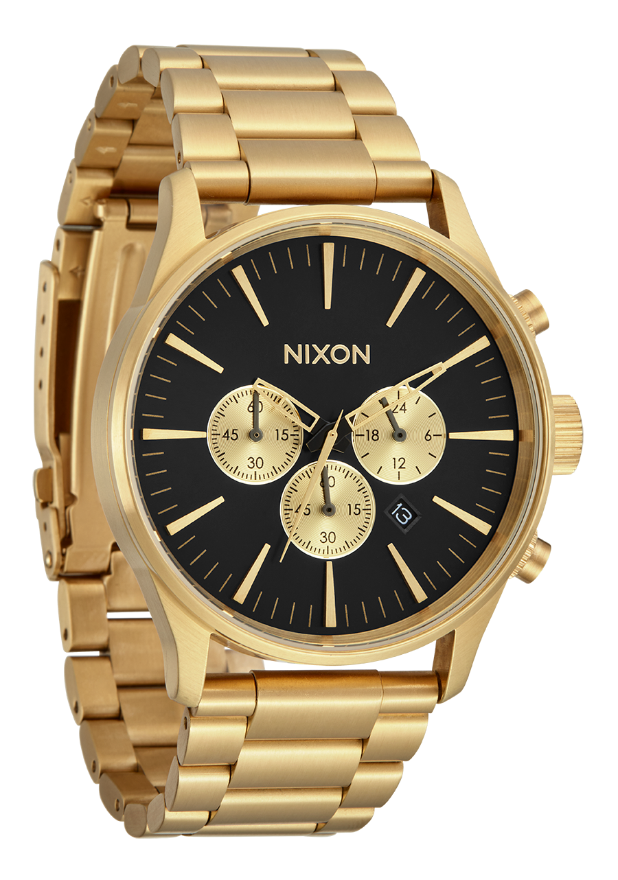 Sentry Chrono Watch All Gold Black Men s Stainless Steel