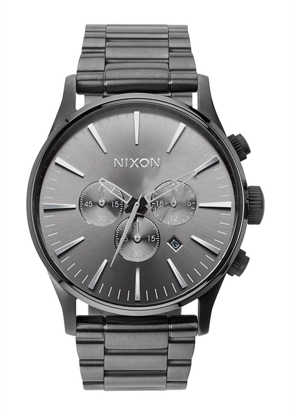 Sentry Chrono Watch | All Gunmetal | Men's Stainless Steel – Nixon US Sentry Chrono Watch | All Gunmetal | Men's Stainless Steel – Nixon US