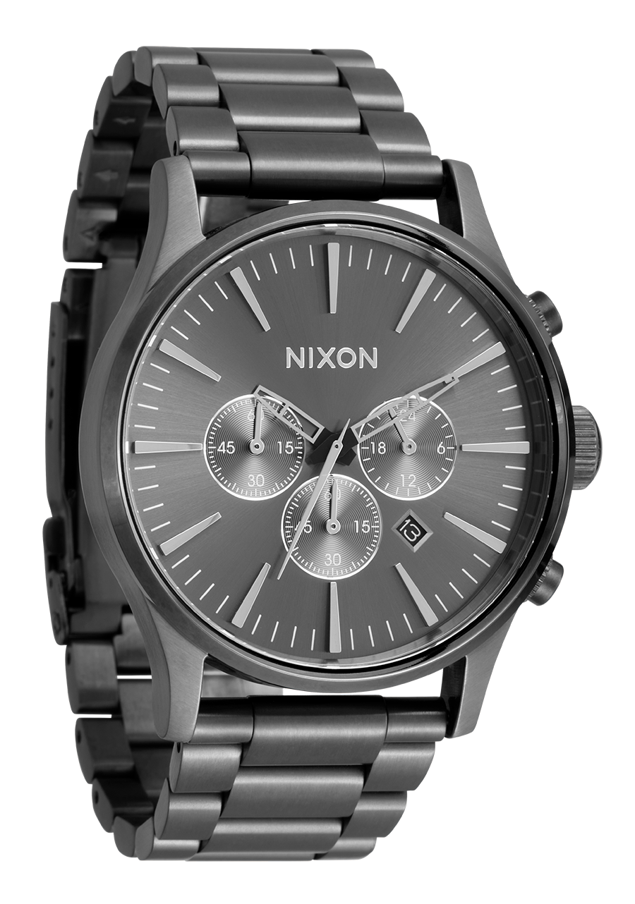 Sentry Chrono Watch | All Gunmetal | Men's Stainless Steel – Nixon US Sentry Chrono Watch | All Gunmetal | Men's Stainless Steel – Nixon US