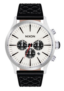 NIXON】THE SENTRY CHRONO 文字盤ブラック ベルトシルバー NIXON】THE SENTRY CHRONO 文字盤ブラック ベルトシルバー
