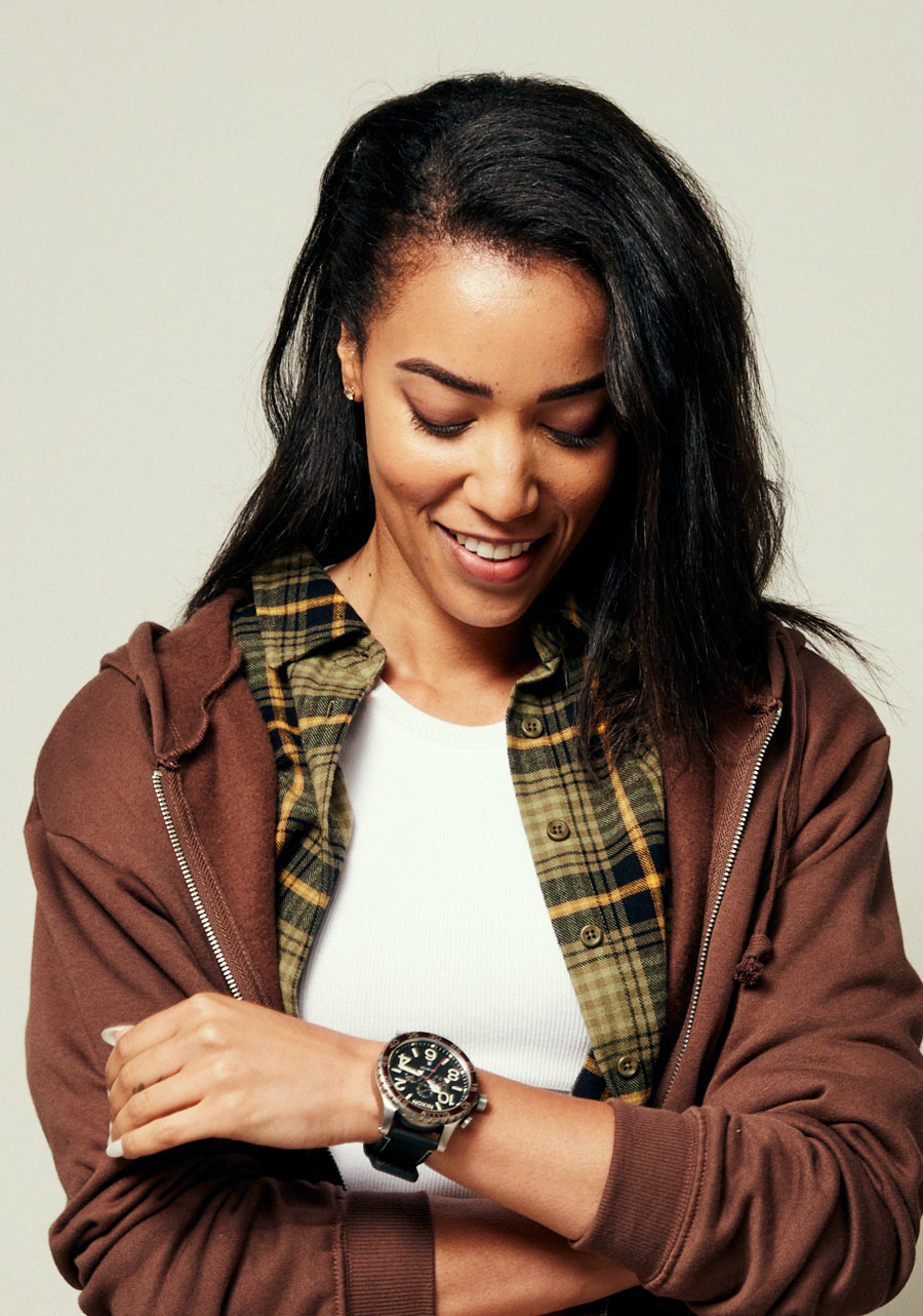 51-30 Chrono Leather Watch | Silver / Black / Cranberry | Men's 51-30 Chrono Leather Watch | Silver / Black / Cranberry | Men's