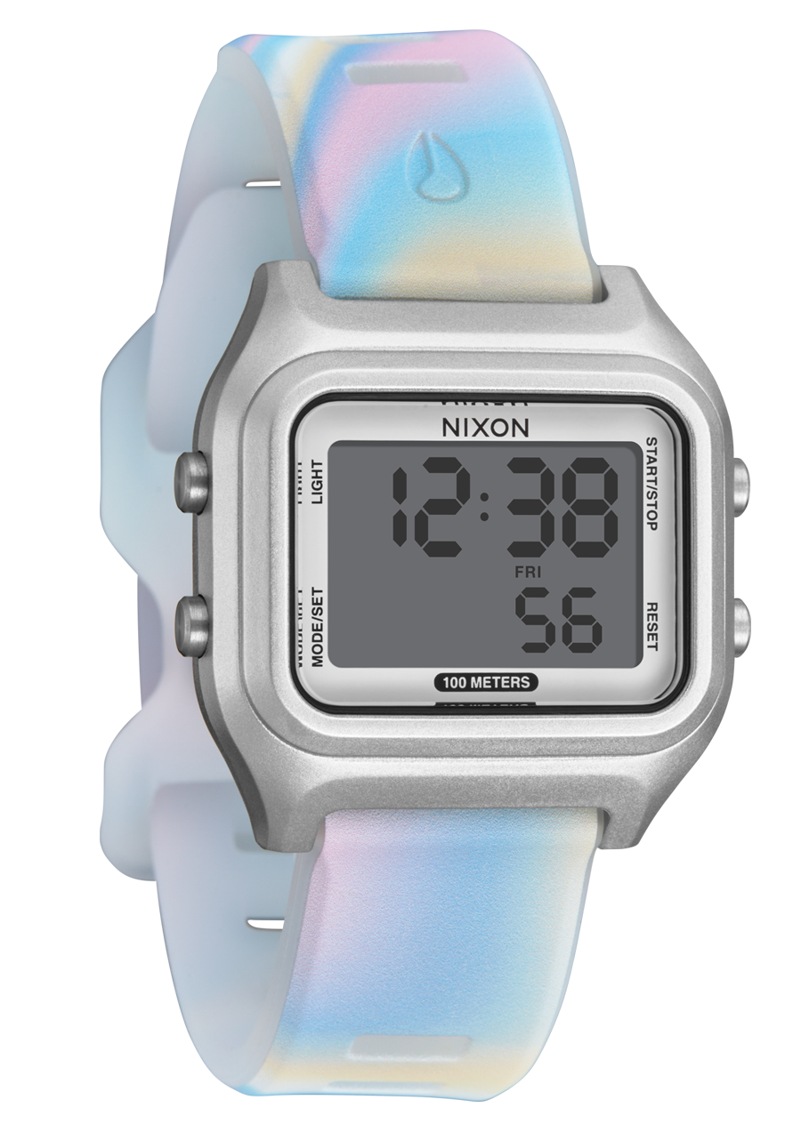 Ripper Digital Watch Silver Pastel Swirl Recycled Ocean