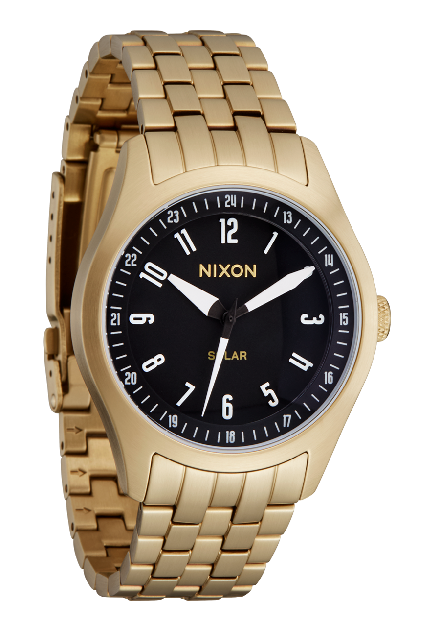 Echo 38 Watch | Gold / Black | Stainless Steel Solar Watch – Nixon US Echo 38 Watch | Gold / Black | Stainless Steel Solar Watch – Nixon US