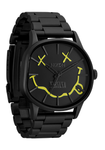 
Nixon Nirvana Sentry Wobble Watch - Analog - Matte Super Black/Black-Yellow - View 2