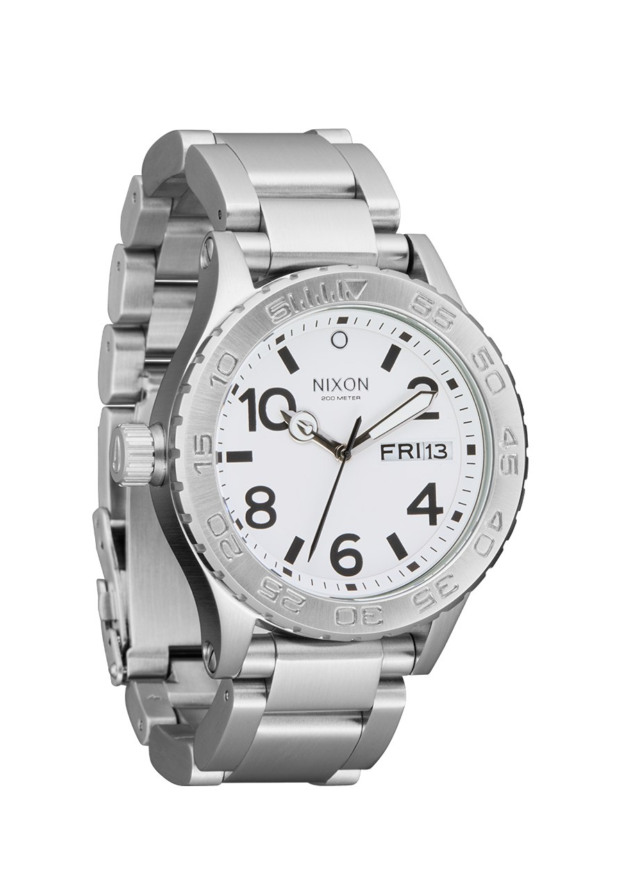 Nixon 42-20 Analog Watch | Stainless Steel | All Silver / White Nixon 42-20 Analog Watch | Stainless Steel | All Silver / White