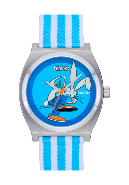 時計 R.Bonny Time Teller Nylon Watch | Silver / Rosewood / Black Stripe