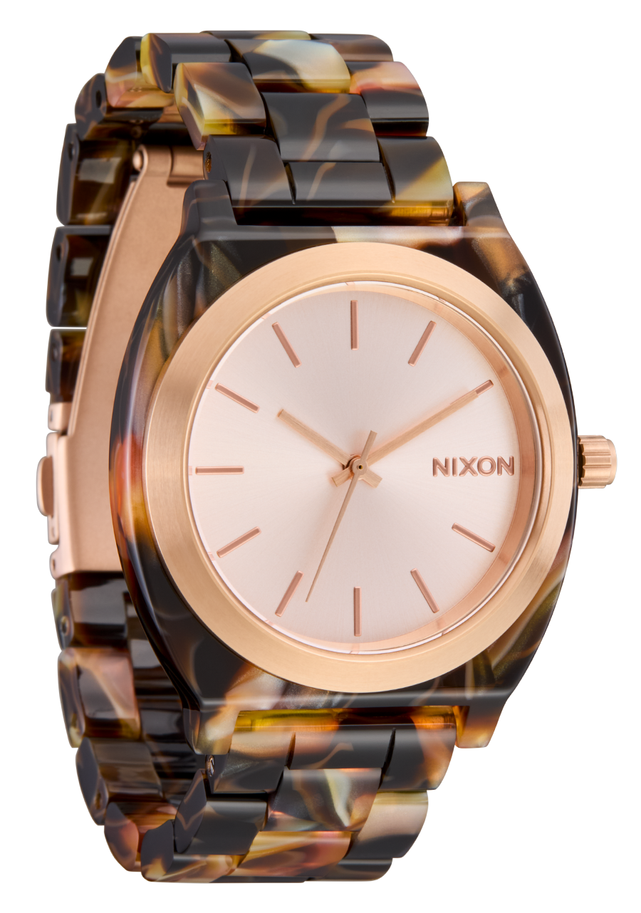 Nixon Time Teller Acetate Watch Rose Gold/Pink Tortoise Nixon Time Teller Acetate Watch Rose Gold/Pink Tortoise