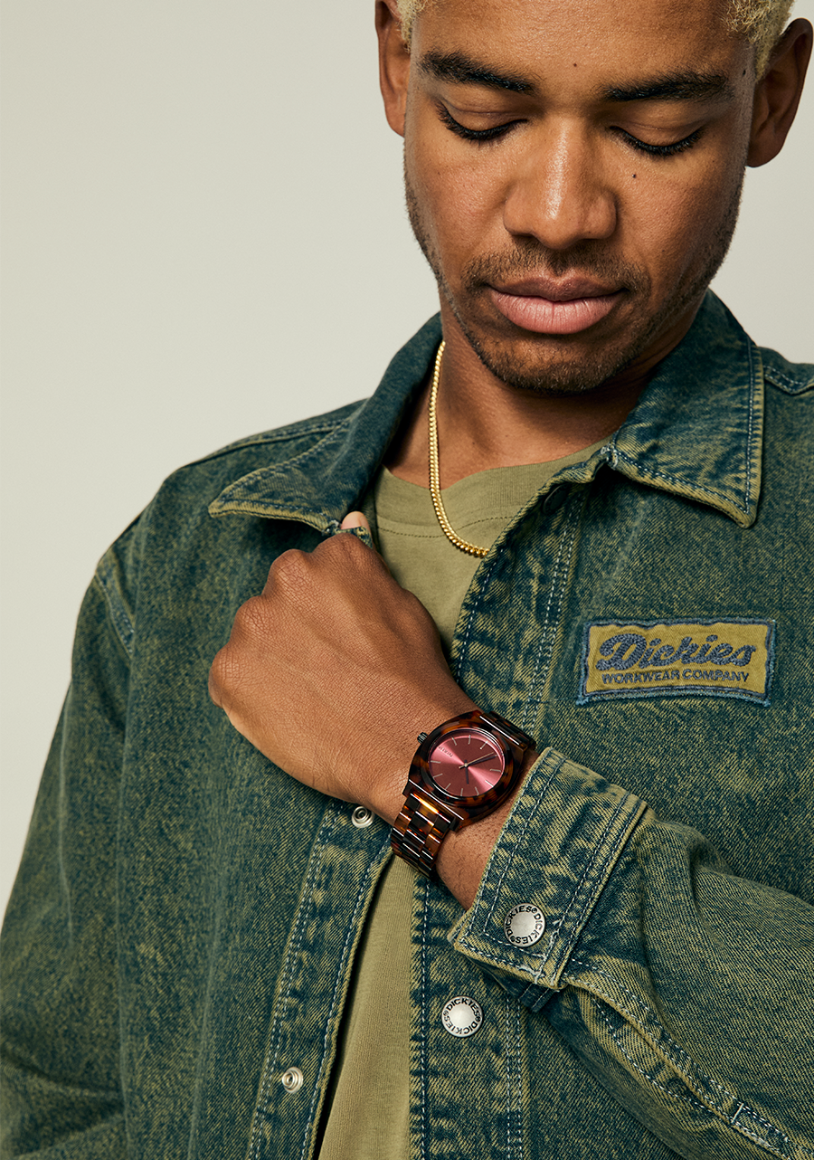 Time Teller Acetate Watch | Tortoise / Oxblood | Unisex Acetate Time Teller Acetate Watch | Tortoise / Oxblood | Unisex Acetate