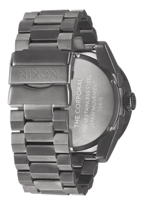 Corporal Stainless Steel - Gunmetal / Blue Crystal View 3