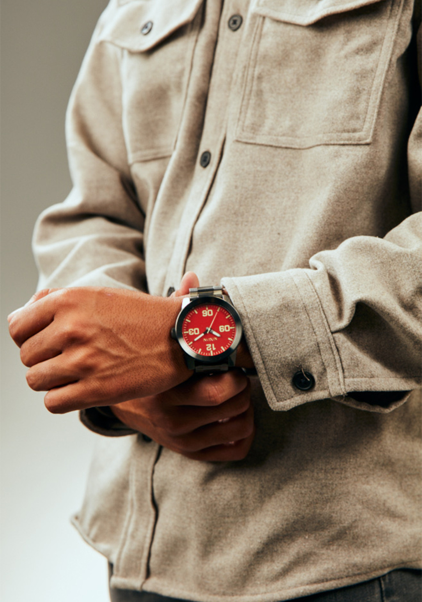 Corporal Stainless Steel - Red / Gunmetal