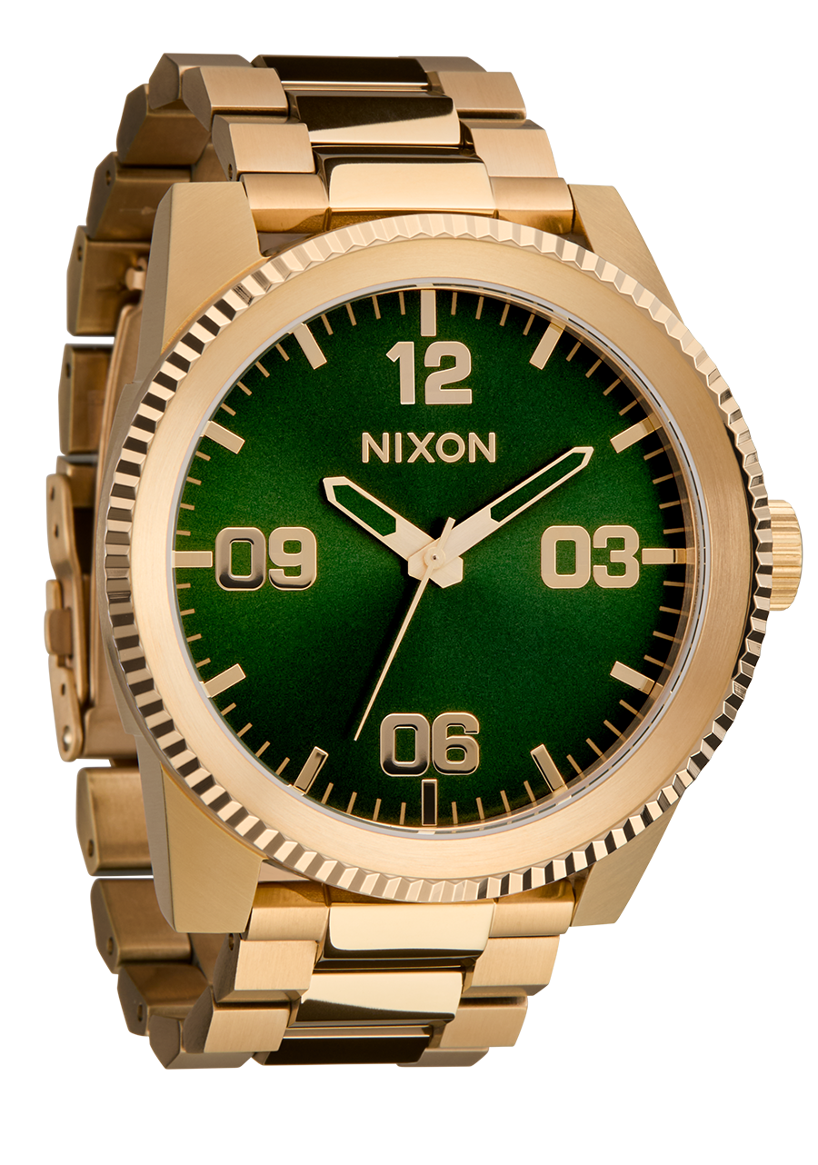 Corporal Stainless Steel Watch | All Gold / Green Sunray | Men's Corporal Stainless Steel Watch | All Gold / Green Sunray | Men's