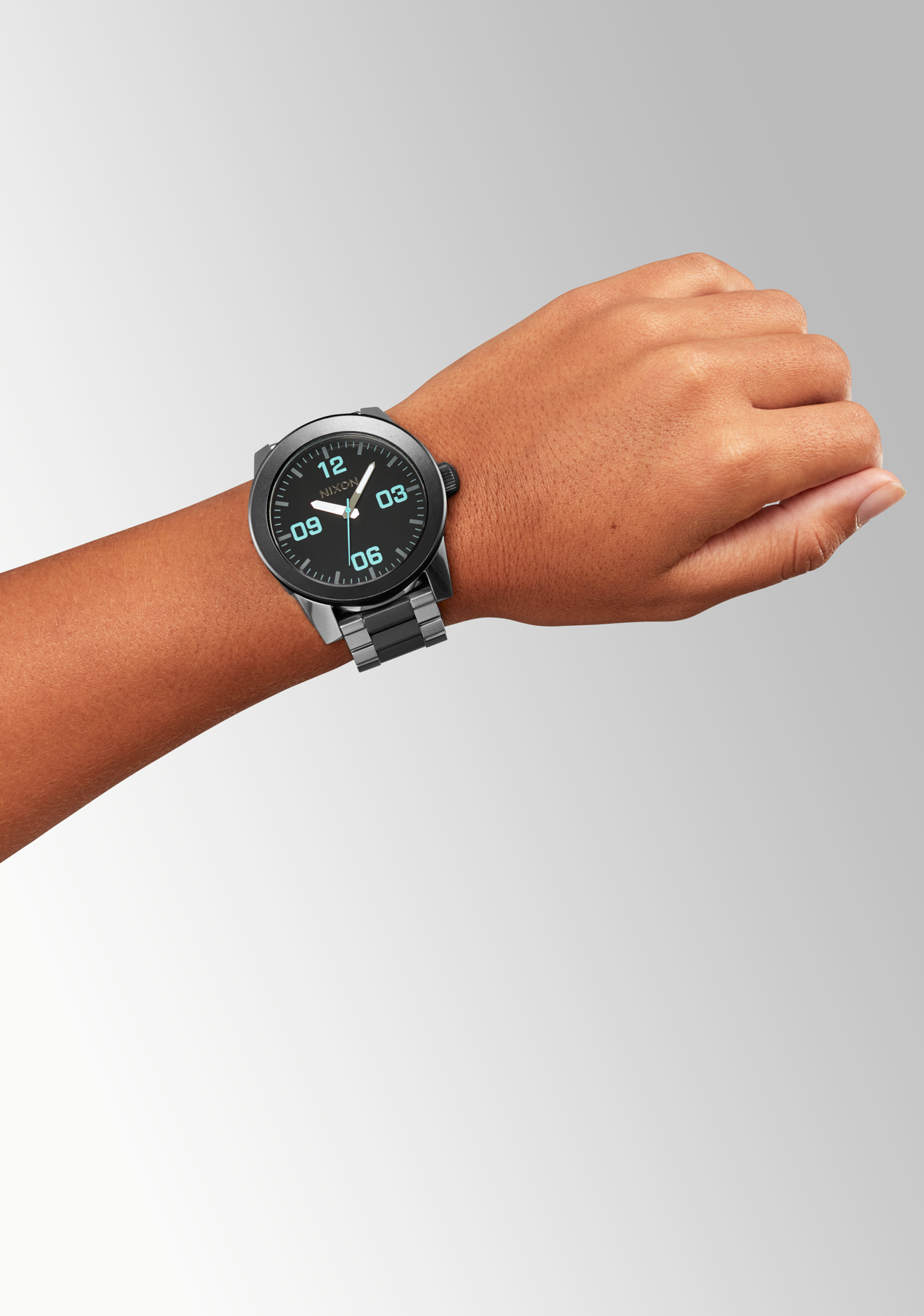 Corporal Stainless Steel Watch Silver Gunmetal Men's