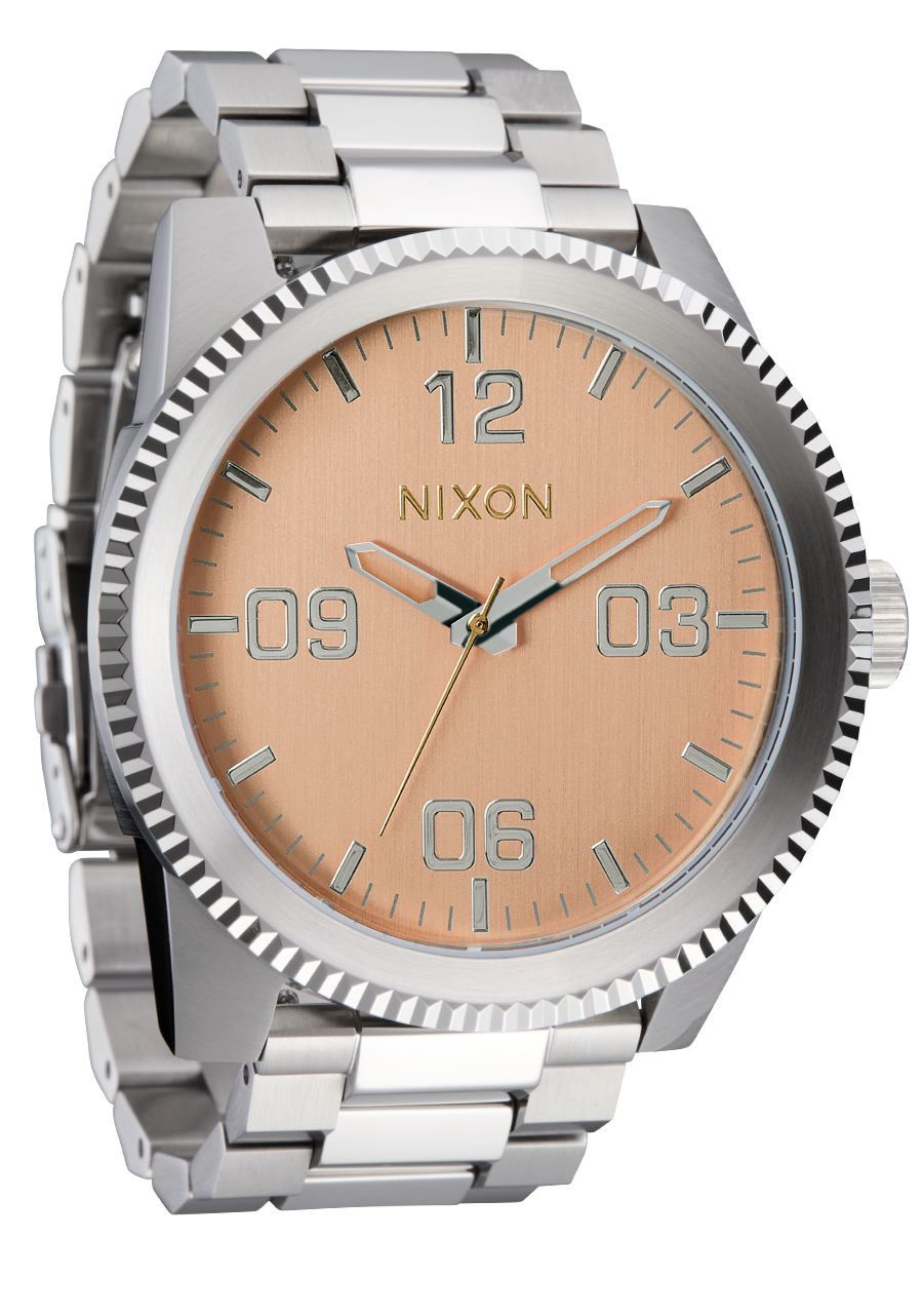 Corporal Stainless Steel Watch | Silver / Coral | Men's Stainless Corporal Stainless Steel Watch | Silver / Coral | Men's Stainless