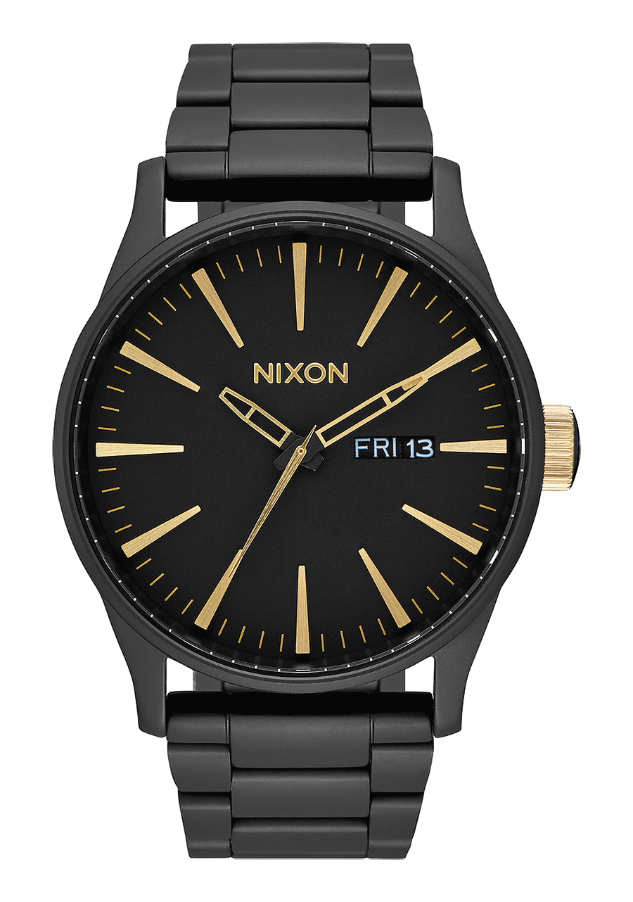 Nixon sentry ss matte black best sale gold