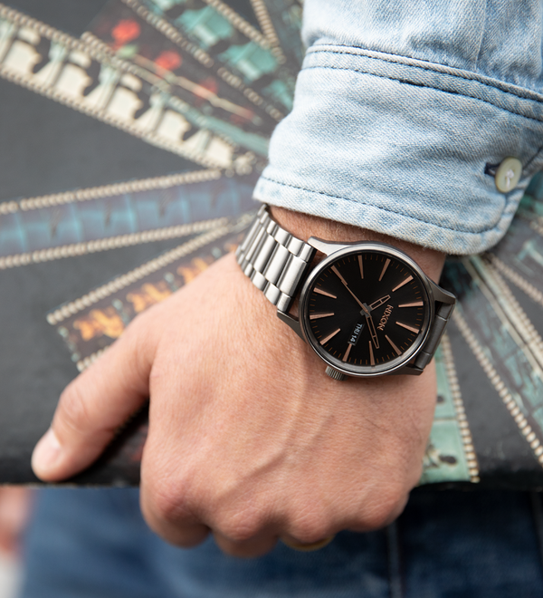 Sentry Stainless Steel Watch | Blue Sunray | Men's Stainless Steel Sentry Stainless Steel Watch | Blue Sunray | Men's Stainless Steel