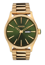 Sentry Stainless Steel Watch | Gold / Green Sunray | Men's Sentry Stainless Steel Watch | Gold / Green Sunray | Men's